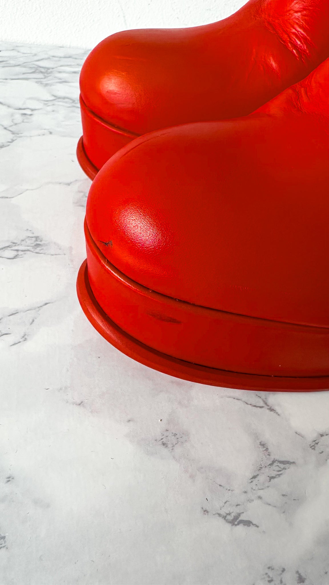 Alexander McQueen Red Platform Red Sole High Heel Boots