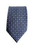 Drake's Navy Diamond Print Silk Tie