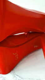 Alexander McQueen Red Platform Red Sole High Heel Boots