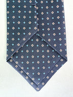 Drake's Navy Diamond Print Silk Tie