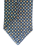 Drake's Floral Diamond Navy Silk Tie