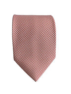 Drake's Red White Square Dot Silk Tie