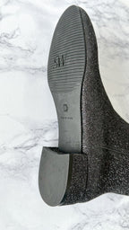 Stuart Weitzman Glitter Sparkly Black Block Heel Boots Booties