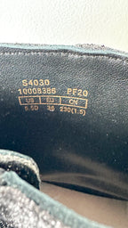 Stuart Weitzman Glitter Sparkly Black Block Heel Boots Booties