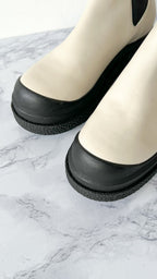 Stuart Weitzman Charli Oat White Ankle Chelsea Boots