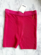 Jacquemus Le Short Pralu Pink Logo Embellished Biker Shorts
