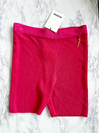 Jacquemus Le Short Pralu Pink Logo Embellished Biker Shorts