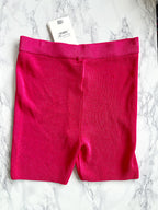 Jacquemus Le Short Pralu Pink Logo Embellished Biker Shorts