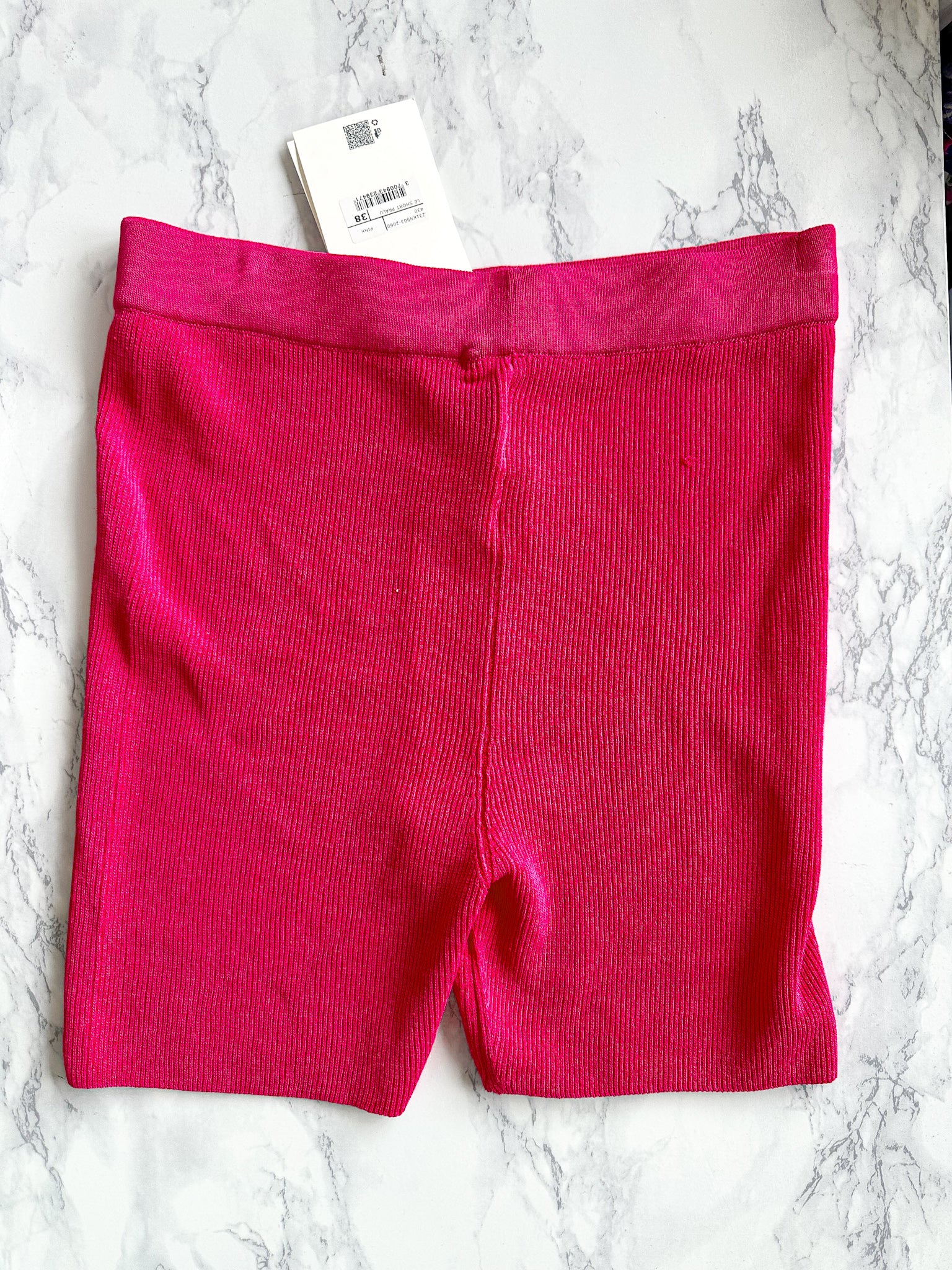 Jacquemus Le Short Pralu Pink Logo Embellished Biker Shorts