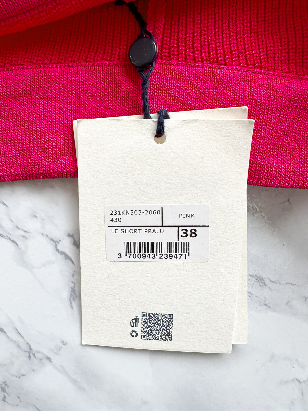Jacquemus Le Short Pralu Pink Logo Embellished Biker Shorts
