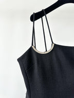 David Koma Black Strappy Hardware Detail Evening Jumpsuit - House Of Huntington