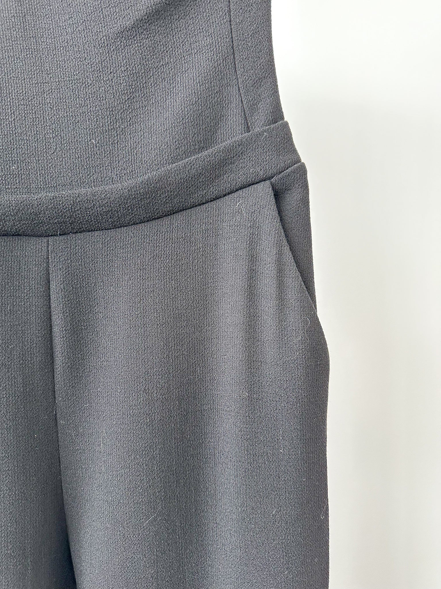 David Koma Black Strappy Hardware Detail Evening Jumpsuit - House Of Huntington