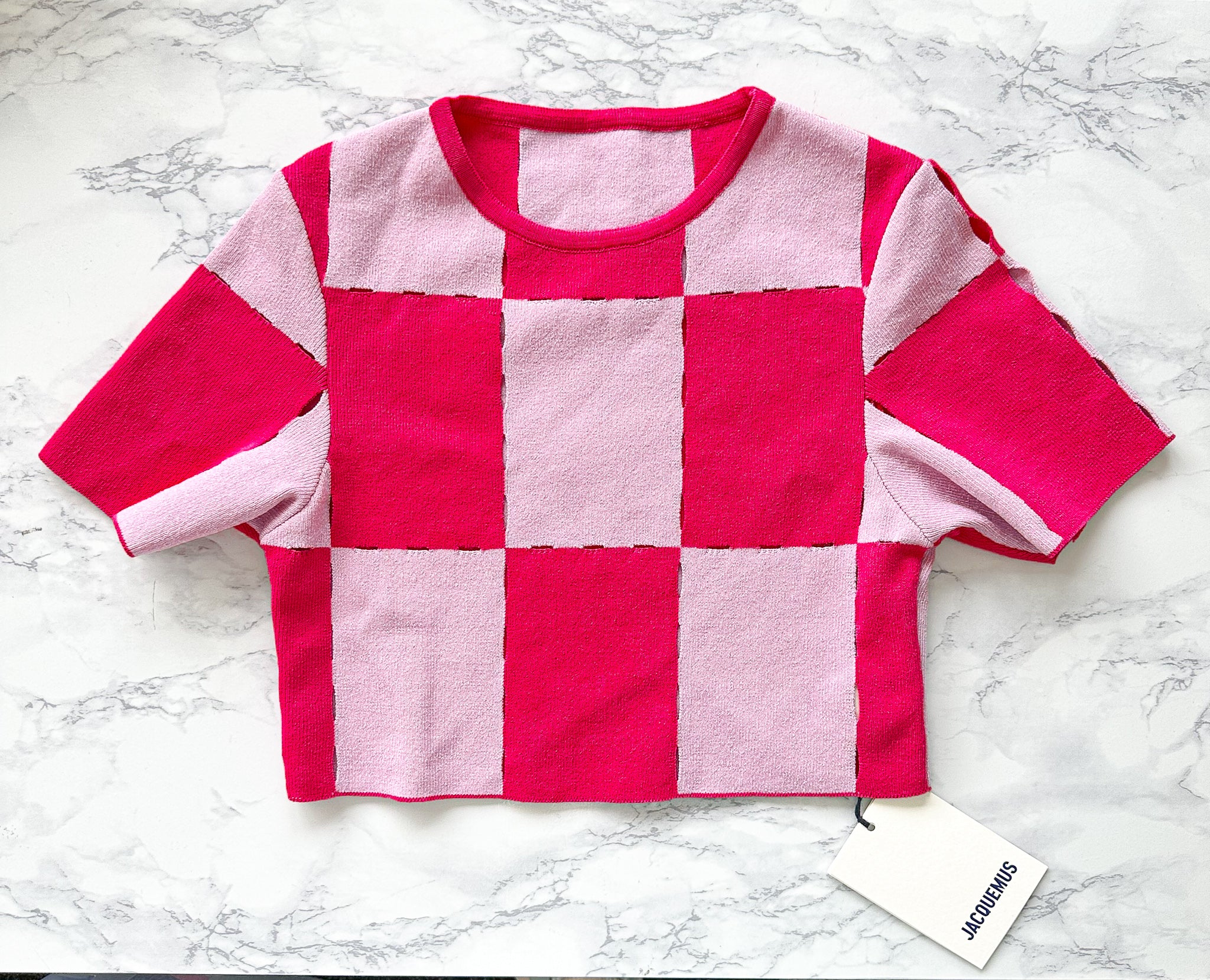 Jacquemus Le Maille Gelato Pink Knit Top