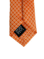 Drake's Orange Silk Tie With White Floral