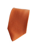 Drake's Orange Silk Tie With White Floral