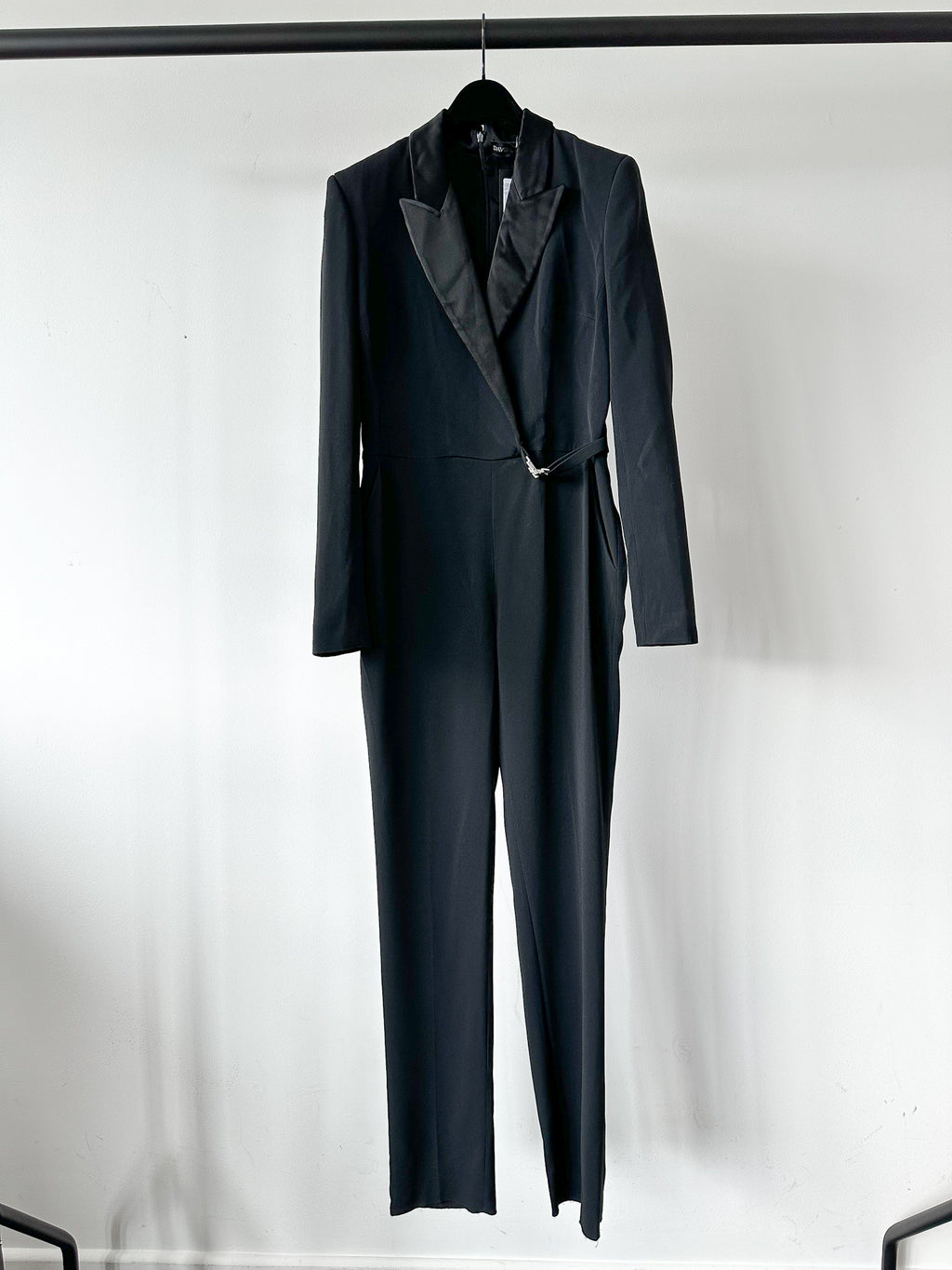 David Koma Black Tuxedo Straight-Leg Jumpsuit - House Of Huntington