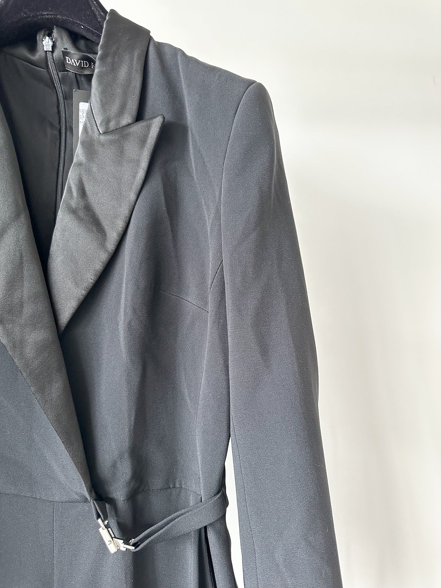 David Koma Black Tuxedo Straight-Leg Jumpsuit - House Of Huntington