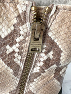 ALLSAINTS Combat Snake Print Lace Zip Chunky Heel Ankle Donita Boots (EU 36)