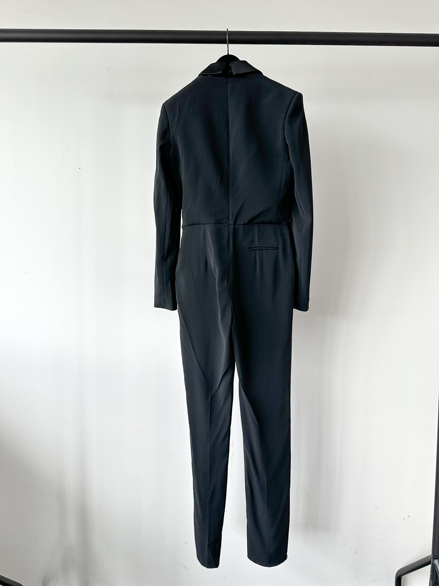 David Koma Black Tuxedo Straight-Leg Jumpsuit - House Of Huntington