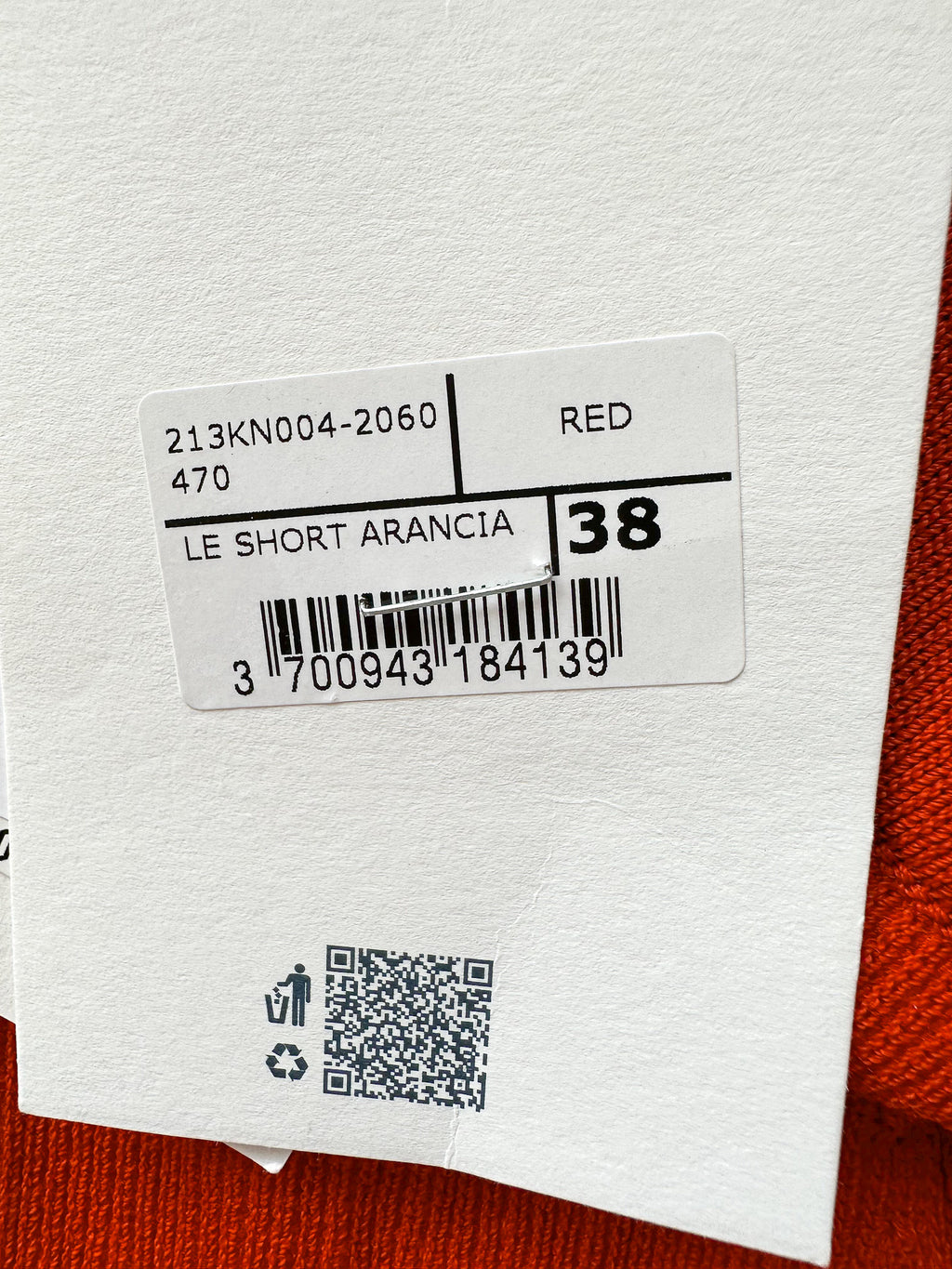 Jacquemus Le Short Arancia Red Biker Shorts