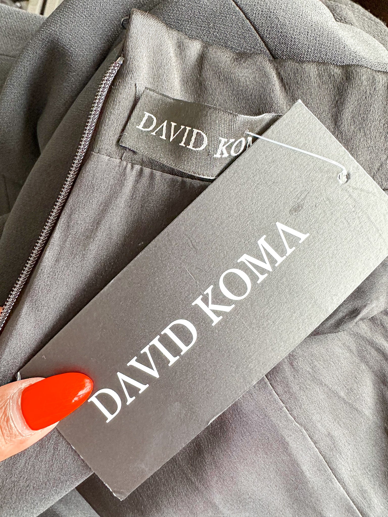 David Koma Black Tuxedo Straight-Leg Jumpsuit - House Of Huntington