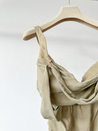 Jacquemus La Robe Soffio Crepe Ruched Strappy Mini Dress