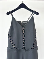 David Koma Black Lace-Up Cut-Out Details Evening Jumpsuit - House Of Huntington