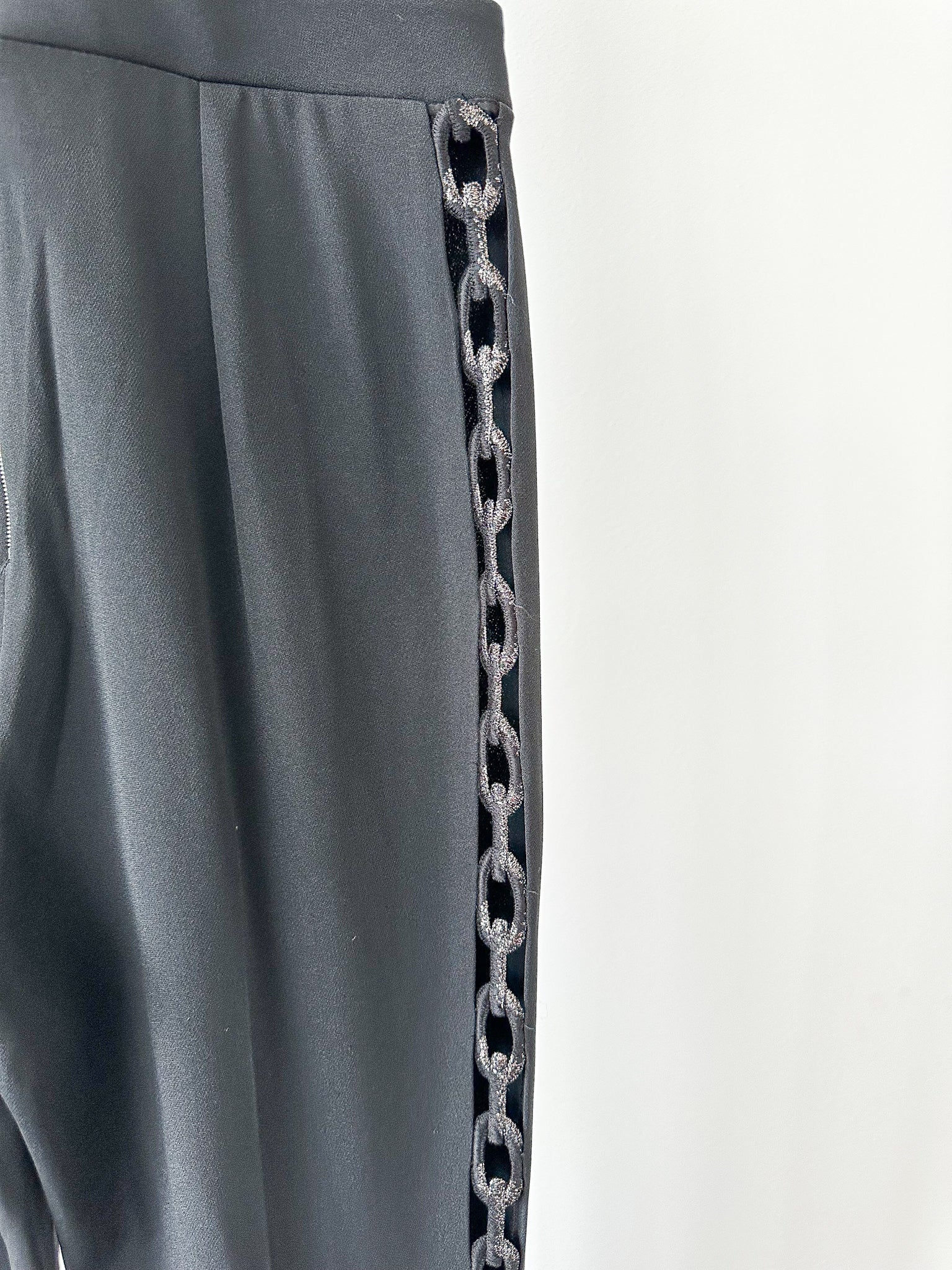David Koma Black Lace-Up Cut-Out Details Evening Jumpsuit - House Of Huntington