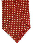 Cravate en soie rouge foncé à pois et diamants de Drake
