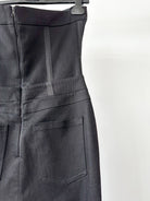 David Koma Black Branded Button-Up Western Denim Canvas Jumpsuit - House Of Huntington