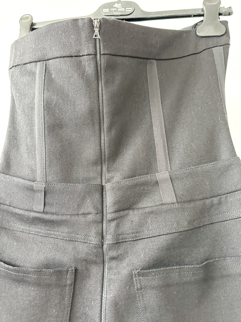 David Koma Black Branded Button-Up Western Denim Canvas Jumpsuit - House Of Huntington