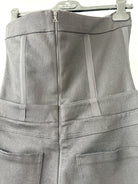 David Koma Black Branded Button-Up Western Denim Canvas Jumpsuit - House Of Huntington