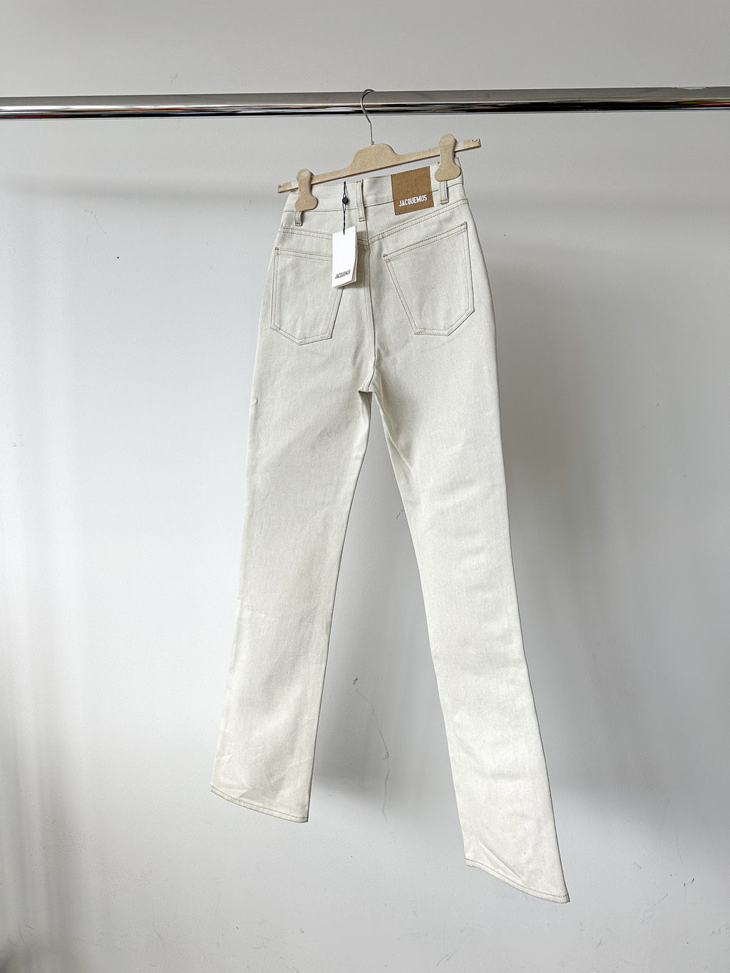 Jacquemus Le Papier Le De Nimes Light Beige Jeans