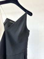 David Koma Monochrome Crepe V-Cut Strappy Black White Jumpsuit - House Of Huntington