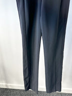 David Koma Monochrome Crepe V-Cut Strappy Black White Jumpsuit - House Of Huntington