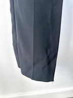 David Koma Monochrome Crepe V-Cut Strappy Black White Jumpsuit - House Of Huntington