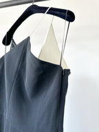 David Koma Monochrome Crepe V-Cut Strappy Black White Jumpsuit - House Of Huntington