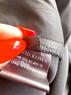 David Koma Monochrome Crepe V-Cut Strappy Black White Jumpsuit - House Of Huntington