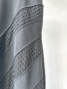 David Koma Black Strappy Crepe Crochet Eyelet Detail Maxi Gown Dress - House Of Huntington