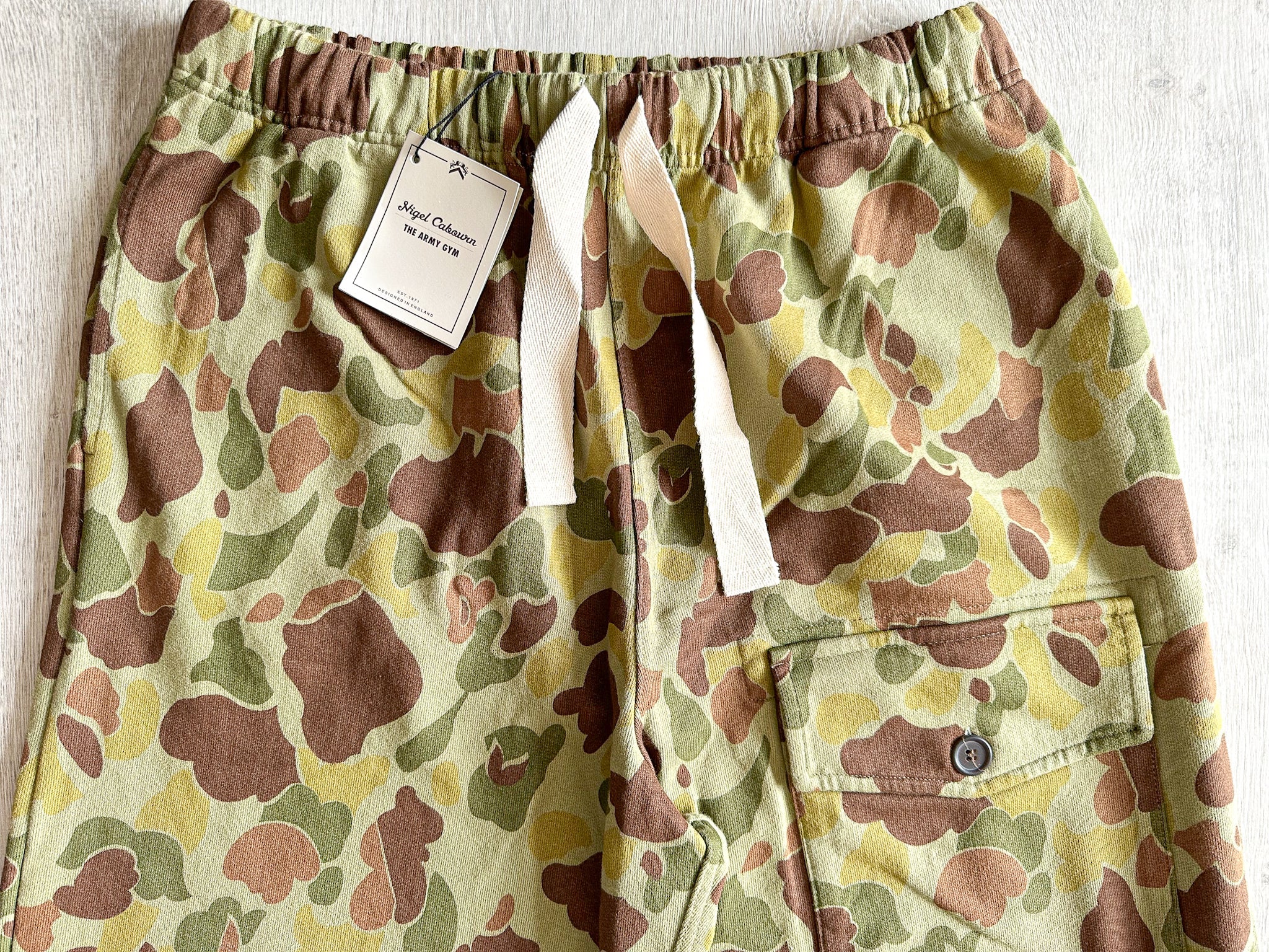 Nigel Cabourn Drawstring Sweatpants Jogging Bottoms Military Camouflage - House Of Huntington