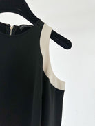 David Koma Black Cold Shoulder Long Sleeve Crepe Shift Dress - House Of Huntington