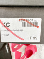 The Attico Devon Pink Satin High Heel Mules