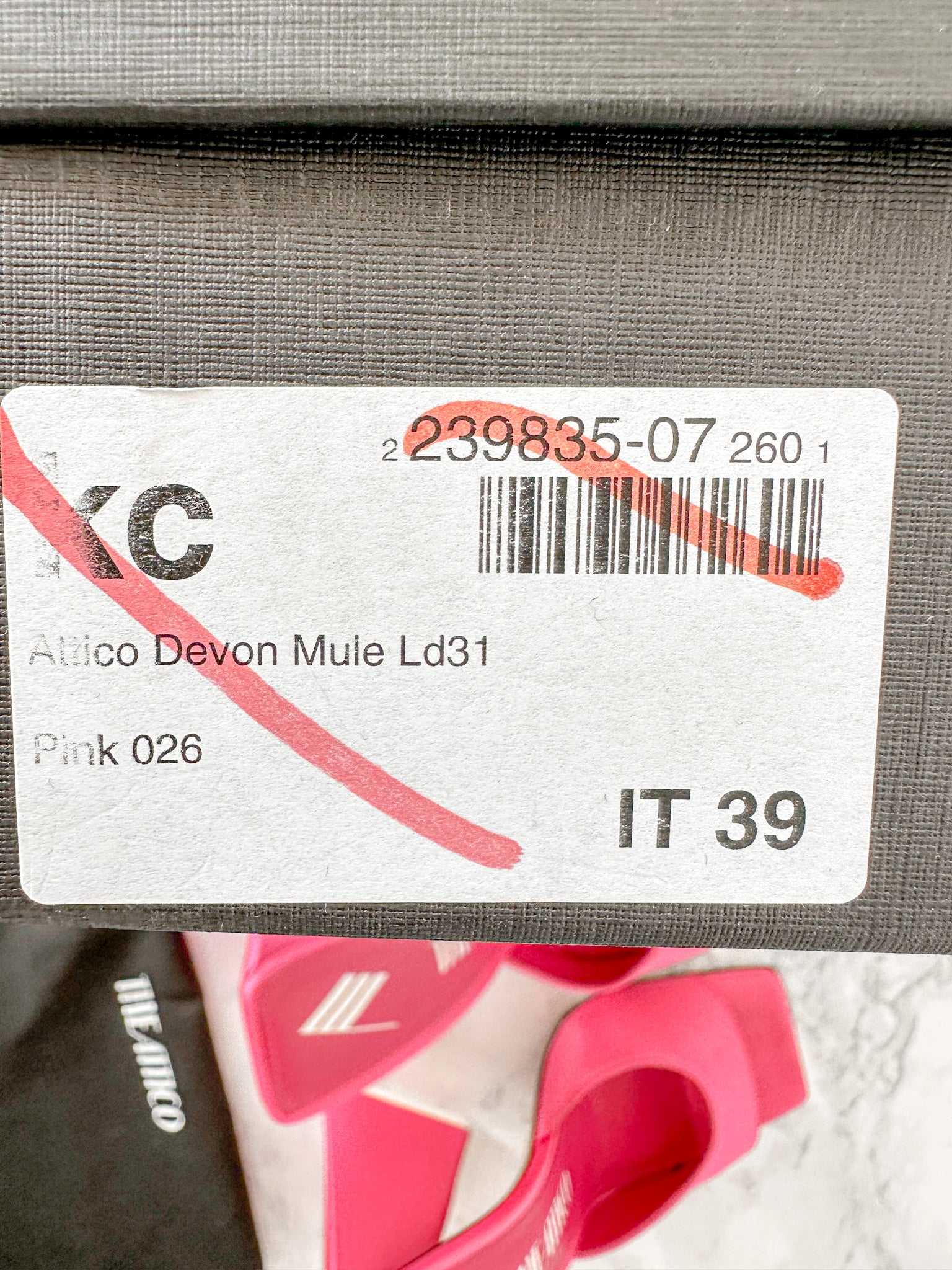 The Attico Devon Pink Satin High Heel Mules