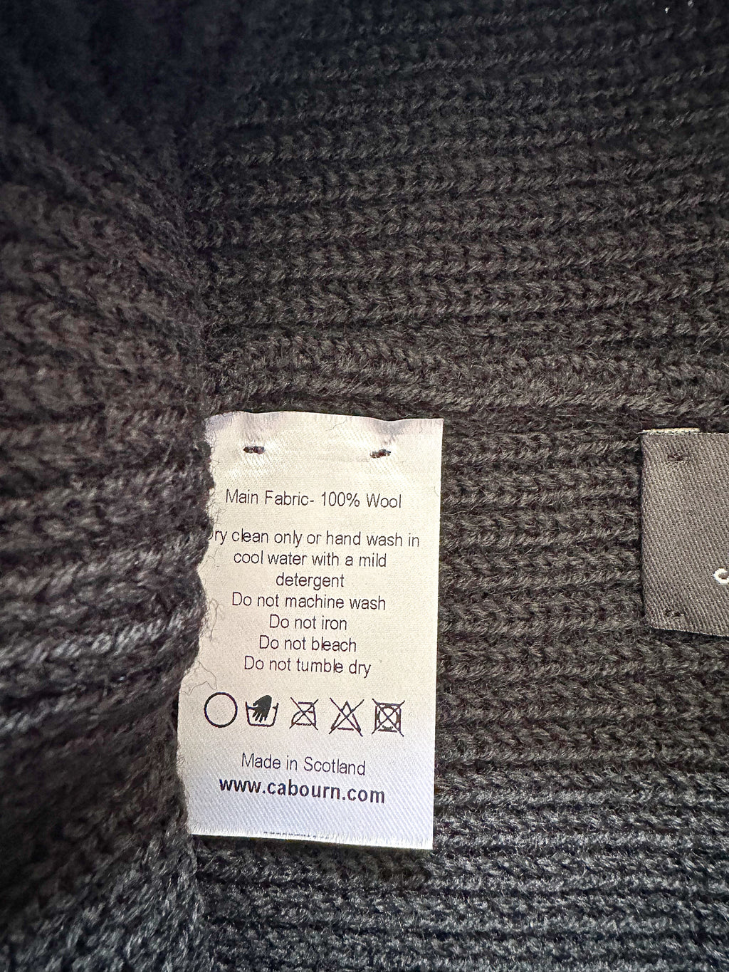 NigeI Cabourn Broad Arrow Wool Beanie Hat - Black