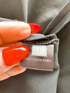 David Koma Black Cold Shoulder Long Sleeve Crepe Shift Dress - House Of Huntington