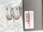 The Attico Devon Iridescent Holographic Silver High Heel Mules