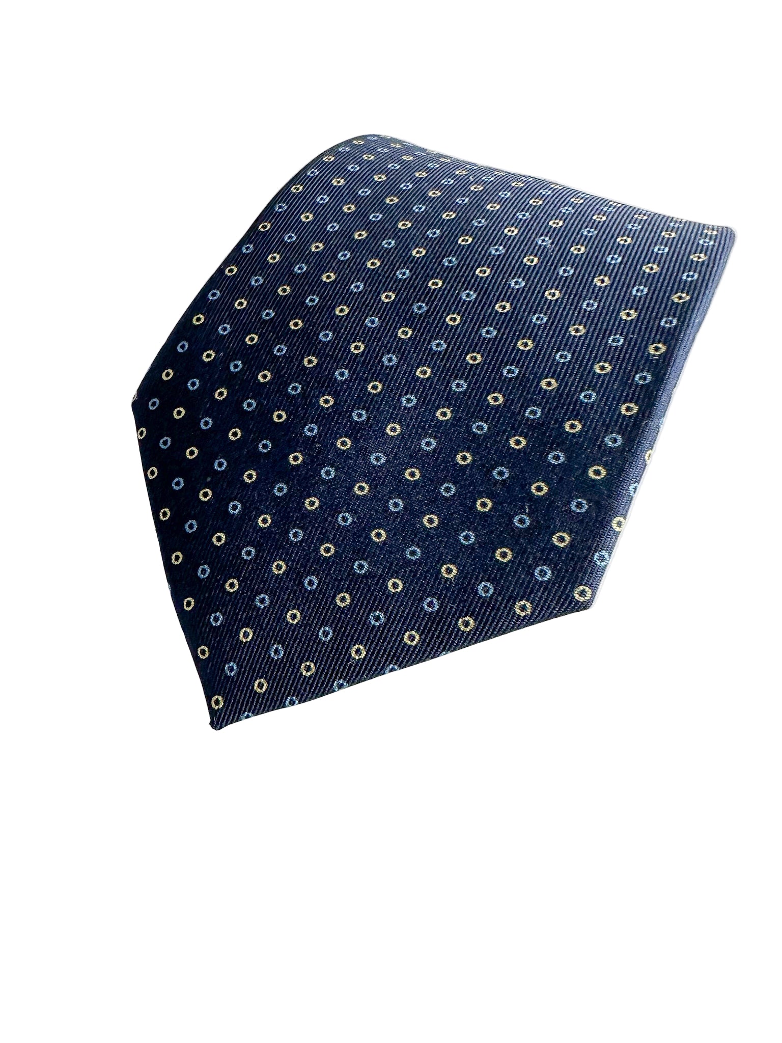 Drake's Navy Circle Print Tie