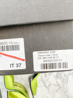 The Attico Devon Iridescent Lime Green High Heel Mules (EX-DISPLAY)