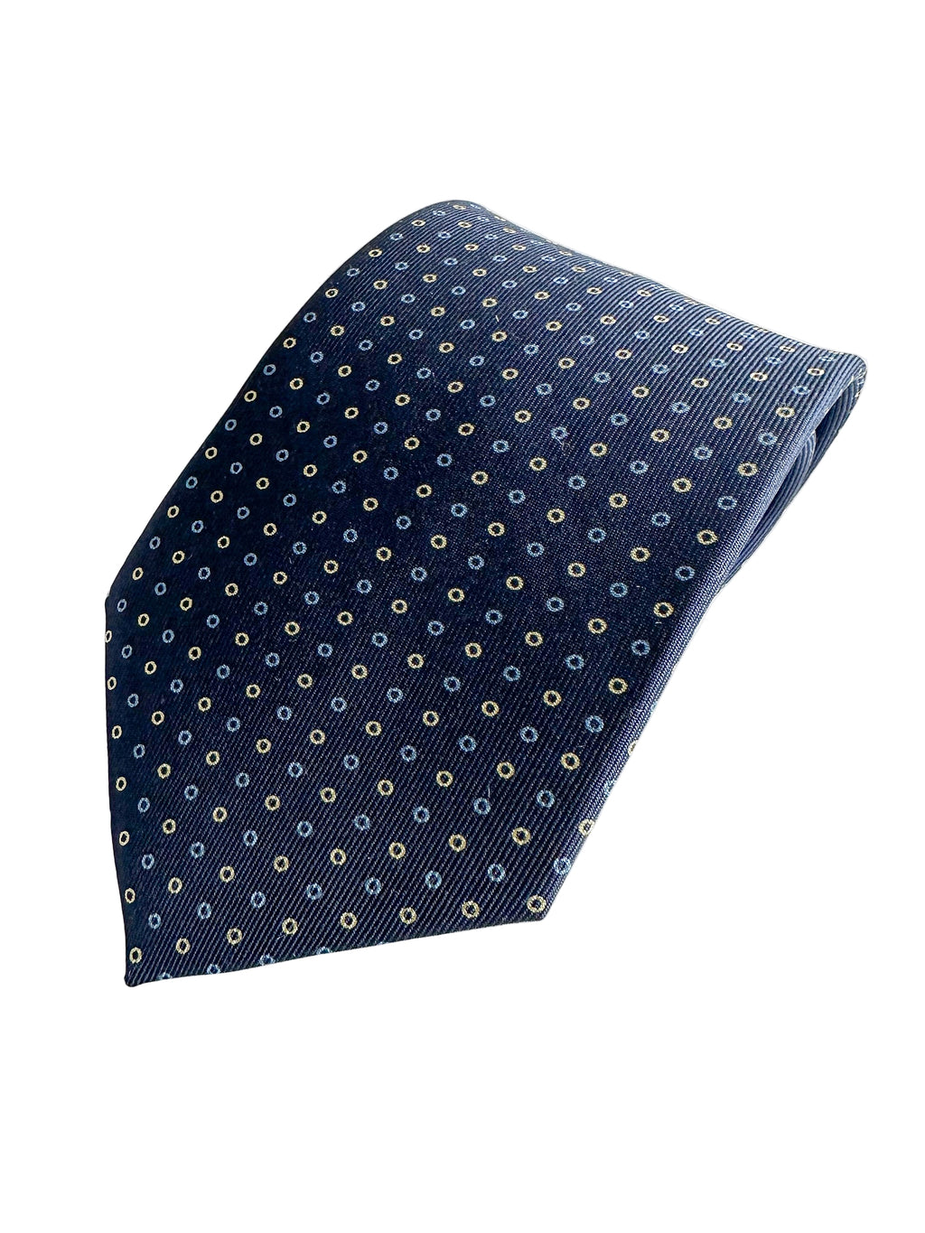 Drake's Navy Circle Print Tie