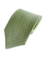 Drake's Green Diamond Dot Silk Tie